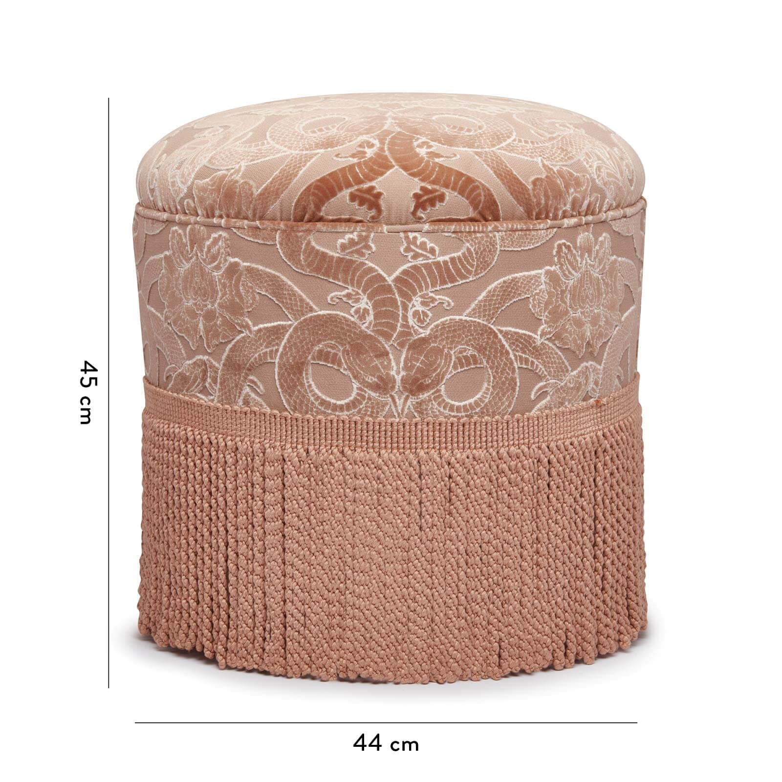 ANACONDA Cut-Velvet Bottoman  - Dusky Pink - Image 3