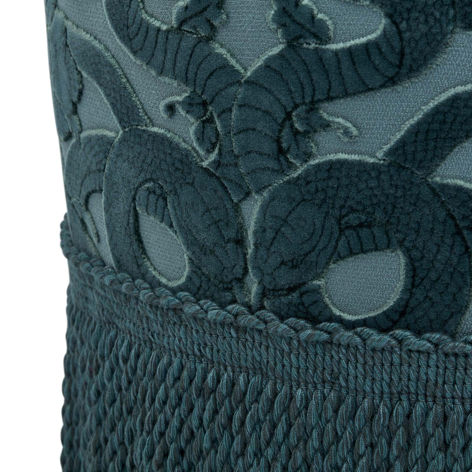 ANACONDA Cut-Velvet  Bottoman - Petrol - Image 4