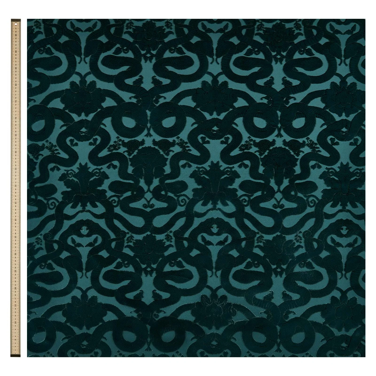 ANACONDA Cut-Velvet - Petrol - Image 3